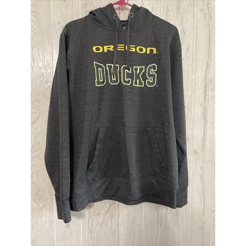 OREGON DUCKS:Sweater Hoodie Pullover Dark Gray Embroidered College Men's Size M